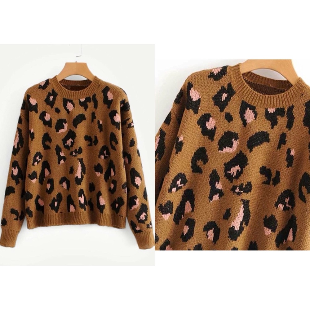 🆕 Cheetah Print Sweater ✨